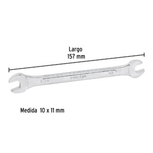 Llave española, milimetrica, 10 x 11 x 157 mm, Pretul