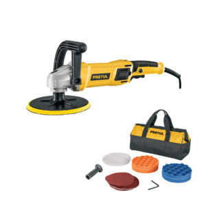 Pulidora velocidad variable 7" 1200w con accesorios Pretul
