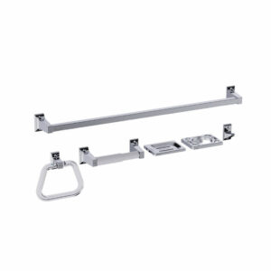 Juego accesorios baño de 6 piezas metalicos deluxe