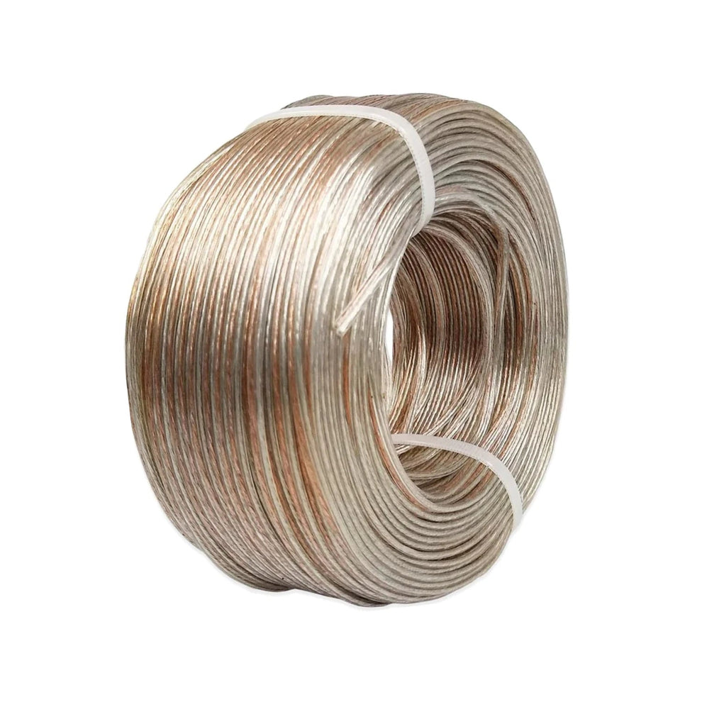 Rollo de 100m Cable bocina polarizado Calibre 22 Transparente