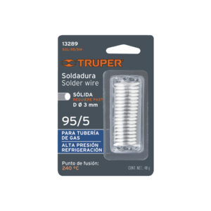 Soldadura solida 95/5 para tuberia de gas 0.98m 48g