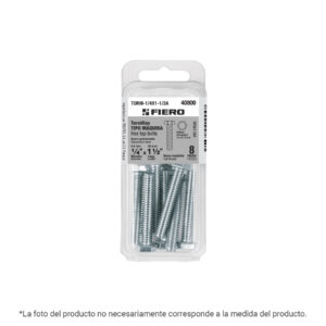 Blister con 4 tornillos 3/8' x 2' tipo maquina, Fiero