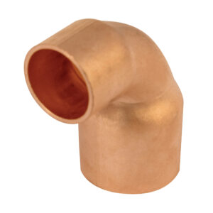 Codo Reduccion 90° de cobre de 3/4" x 1/2" iusa