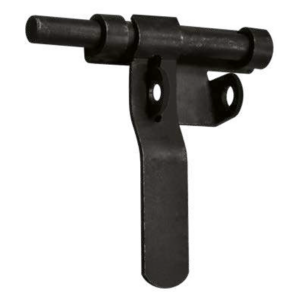 Cerrojo negro Redondo 1/2" de 12.5cm Sin Contra Porton Zaguan