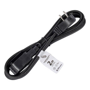 Extension electrica Tejida reforzada de 2m Negro