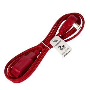 Extension electrica Tejida reforzada de 2m Rojo