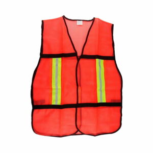 Chaleco de seguridad con cintas reflejantes naranja
