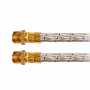 Manguera Acero Inox para Calentador Macho 3/4" de 80cm