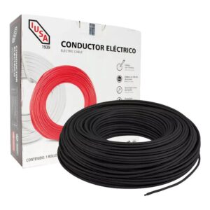 Cable Luz 12 AWG THW negro rollo 100m IUSA