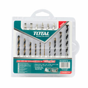Juego Set de 16 Piezas Incluye Brocas Mixtas y Puntas de taladro