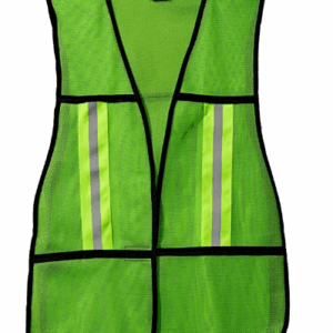 Chaleco de seguridad con cintas reflejantes verde Santul