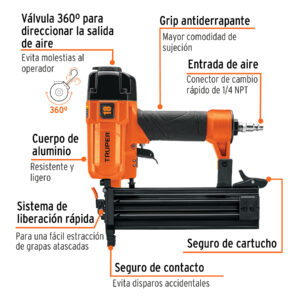 Clavadora neumatica profesional calibre 18