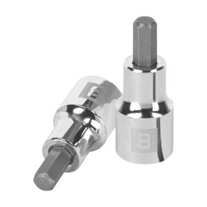 Dados de punta hexagonal, cuadro 1/2" de 8mm.