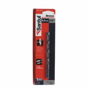 Broca de Metal 1/4" Alta Velocidad Oxido negro