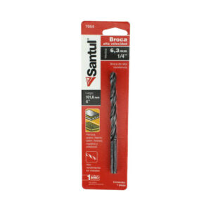 Broca de Metal 1/4" Alta Velocidad Oxido negro