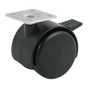Rueda Rodaja llanta tipo yoyo 50mm con Freno