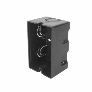 Caja tipo chalupa 2x4" de Plastico Negro