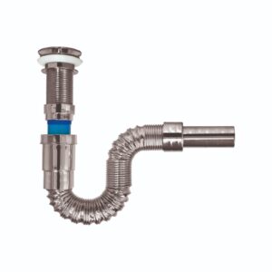 Cespol flexible lavabo con contra 1-1/4" Cromado Push Laton