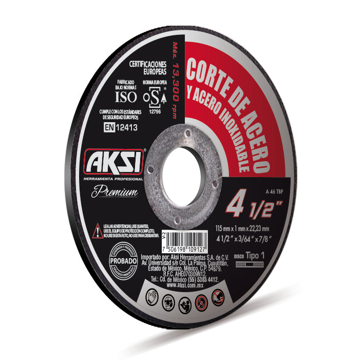Disco tipo 41 corte metal 4-1/2" 1.2mm Industrial Alto Rendimiento