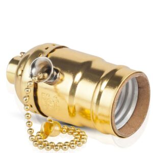 Portalampara socket Latonado con Cadena