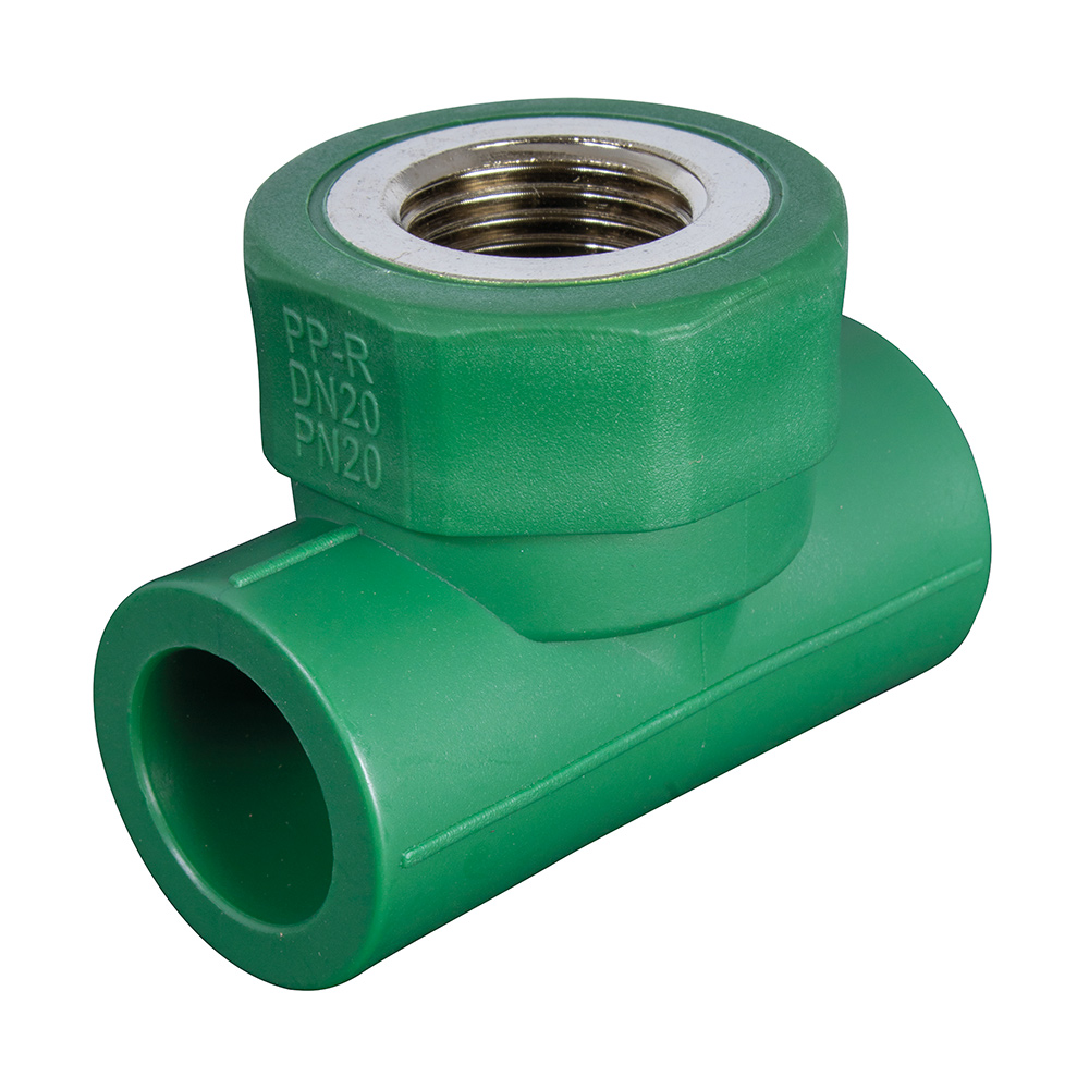 Tee de PPR de 3/4" 25mm Con Conector rosca interior