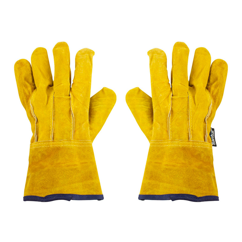Guantes de carnaza cortos soldador