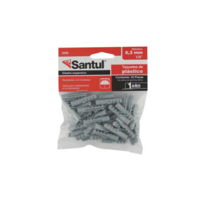 Taquete de Plastico 1/4" Pack 50 piezas Economico